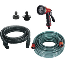Gartenschlauchset mit Spritzpistole und Schlauchverbindern