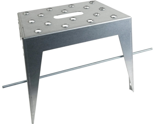 Tabouret métallique avec marchepied et trou de préhension