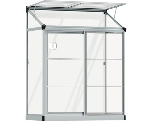 Serre adossée avec fenêtre coulissante pour le jardin