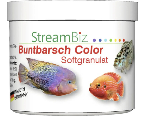 Nourriture pour poissons d'aquarium StreamBiz Cichlidé Color granulés soft, nourriture colorée 80 g