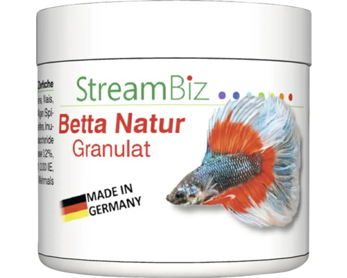 Nourriture pour poissons d'aquarium StreamBiz Betta Natur granulé 40 g