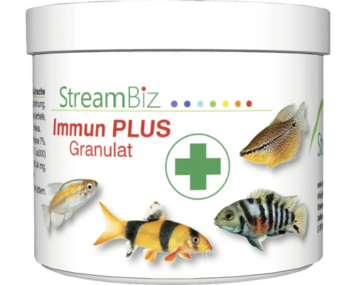 Nourriture pour poissons d'aquarium StreamBiz Immun Plus granulé 80 g