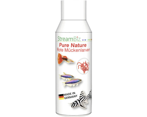 Nourriture pour poissons d'aquarium StreamBiz Pure Nature – Larves de moustiques rouges 100 ml