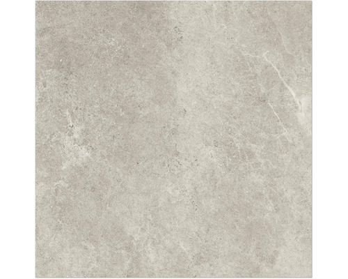 Graue Bodenfliese mit Marmoroptik.