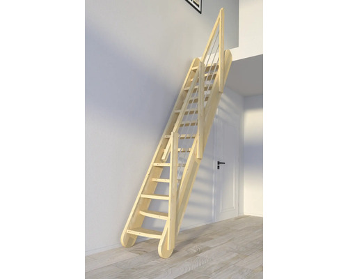 Holztreppe mit Geländer für den Innenbereich