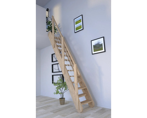 Escalier à limon latéral Pertura Kybele chêne marches pouvant être pratiquées réciproques limon latéral non traité chêne droit 61,5 cm 12 marches / 13 pas de marche garde-corps à barres Escalier à limon latéral Pertura Kybele chêne marches pouvant être pratiquées réciproques limon latéral non traité chêne droit 61,5 cm 12 marches / 13 pas de marche garde-corps à barres