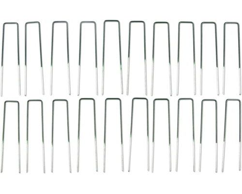 Agrafe d'ancrage pour gazon synthétique 30x150x3 mm 20 pièces Plusieurs clous à gazon en forme de U pour fixer la toile de jardin