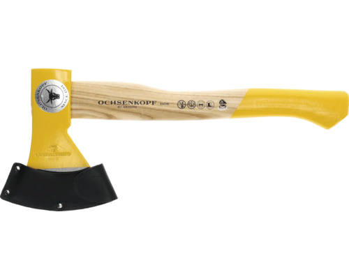 Ochsenkopf Holzspalthammer mit Eschenstiel und Klingenschutz