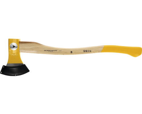 Ochsenkopf Spaltaxt mit Eschenstiel und Klingenschutz