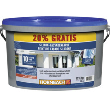 Peinture au silicone pour façade HORNBACH blanc 12 l (20 % gratuit!)-thumb-1