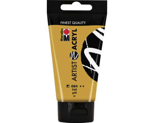 Peinture acrylique Marabu Artist Acryl or 084 75 ml Tube de peinture acrylique Marabu peinture d''artiste or