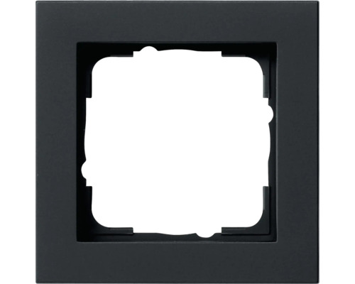 Plaque d'interrupteur 1 emplacement Gira 021109 E2 noir/mat Cadre d''interrupteur noir pour installation électrique