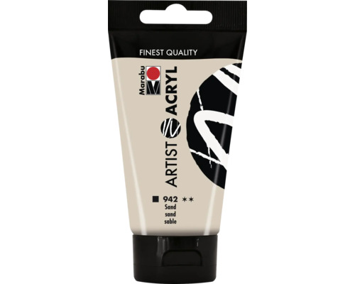 Peinture acrylique Marabu Artist Acryl sable 942 75 ml Peinture acrylique pour artiste Marabu, sable