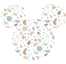 Papier peint panoramique intissé DD1-068 Into Wonderland Mickey Head Ø 128 cm 1 pce 128 x 128 cm