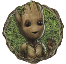 Figurine Groot dans un cadre