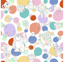 Motifs de personnages de dessins animés avec des cercles clairs en arrière-plan