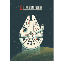 Millennium Falcon Illustration im Comicstil