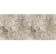 Papier peint avec arbres et chevaux