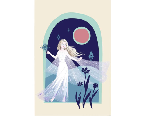 Illustration d''Elsa de La Reine des neiges avec des fleurs