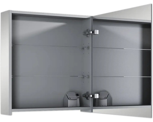 Armoire de toilette ouverte avec étagères pour la salle de bain