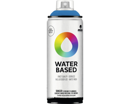 Peinture aérosol MTN Montana Water Based RV-30 Prussian Blue 400 ml Peinture en aérosol à base d''eau MTN, bombe de 400 ml