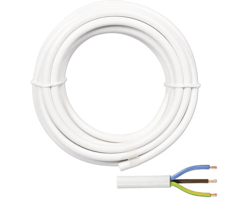 Tuyau flexible H05 VV-F 3G1 mm² 5 m blanc