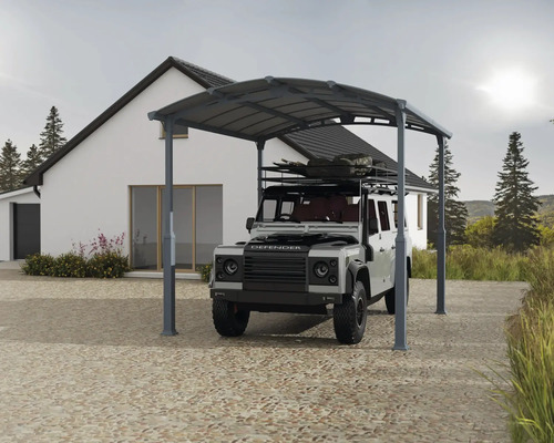 Einzelcarport, Carport für Wohnmobil CANOPIA by Palram Alpine 4300 höhenverstellbar 359 x 435 cm anthrazit