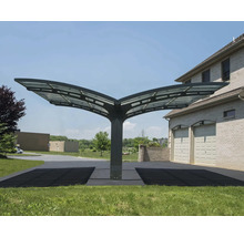 Carport double CANOPIA by Palram Arizona Wave 6x5 578 x 495 cm anthracite