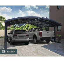 Carport double CANOPIA by Palram Arizona Wave 6x5 578 x 495 cm anthracite