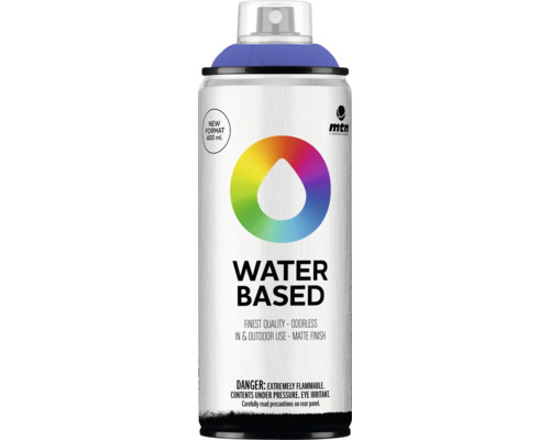 Peinture aérosol MTN Montana Water Based RV-173 Dioxazine Purple 400 ml Bombe aérosol à base d''eau, 400 ml, convient pour une utilisation intérieure et extérieure