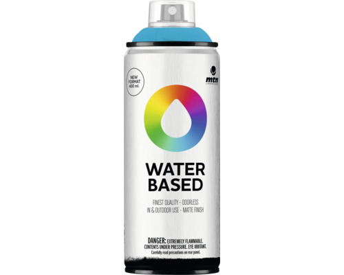 Peinture aérosol MTN Montana Water Based RV-217 Cerulean Blue 400 ml Bombe de peinture à base d''eau, 400 ml