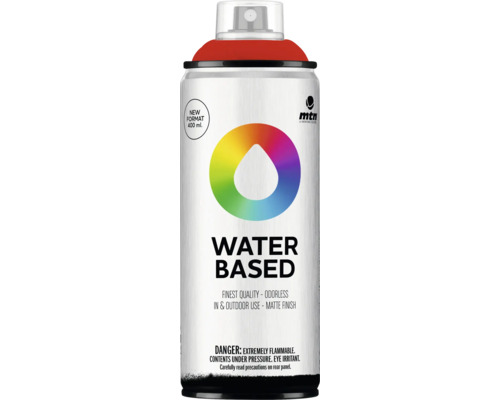 Peinture aérosol MTN Montana WB400 RV-241 Naphthol Deep Red 400 ml Peinture aérosol à base d''eau MTN, 400 ml