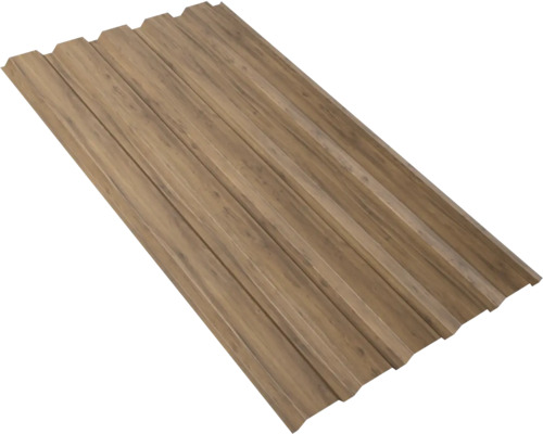 PRECIT Trapezplatte für Wand W35LA Eiche Fix-Breite 1070 mm x Stärke 0,5 mm (Meterware ab 150 bis max. 900 cm)
