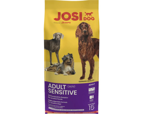 Josi Dog Adult Sensitive Trockenfutter für Hunde, 15 Kilogramm