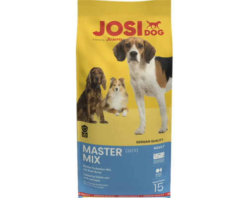 Josi Dog Master Mix Trockenfutter für ausgewachsene Hunde, 15 Kilogramm Packung