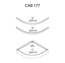 Aurlane Bodenpaket inkl. Kleinteile für Komplettdusche CAB177N