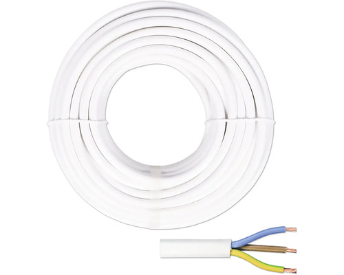 Schlauchleitung H05 VV-F 3G1,5 mm² 20 m weiß