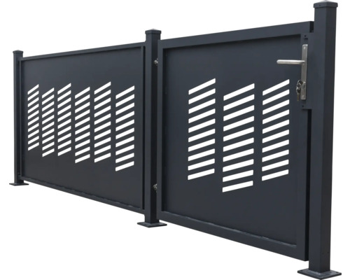 Dekorative Gartenzaun-Elemente mit Griff und geradlinigem Design