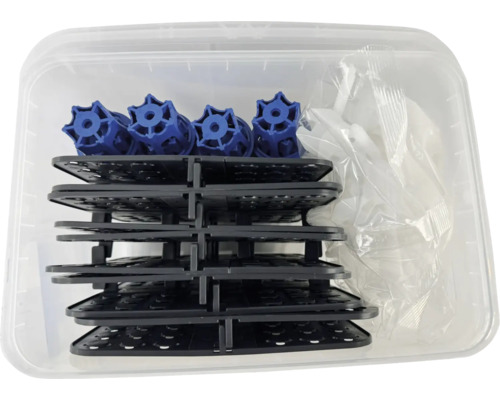 Récipient en plastique avec éléments d''irrigation et tapis d''irrigation