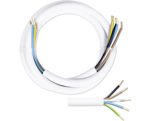 Câble de raccordement pour cuisinière 05 VV-F 5G2.5 AE/AE, 1.5 m blanc