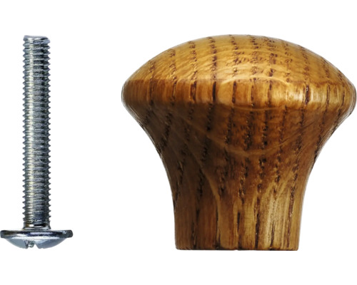 Bouton de meuble en bois avec vis
