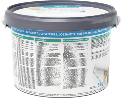 Seau d''apprêt spécial sans solvant Sperrgrund