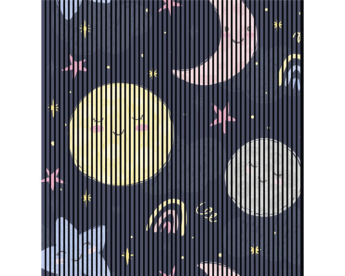 Akustikpaneel digital bedruckt Luna 1 2400 x 2253 x 19 mm Set = 4 Einzelpaneele Akustikpaneel digital bedruckt Luna 1 2400 x 2253 x 19 mm Set = 4 Einzelpaneele