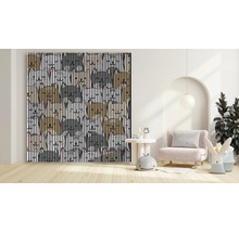 Panneau acoustique impression numérique Kitty 1 2400 x 2253 x 19 mm set = 4 panneaux individuels