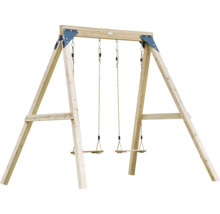 Holzschaukelgestell mit zwei Schaukeln für den Garten