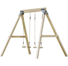 Holzschaukel mit zwei Sitzen für den Garten