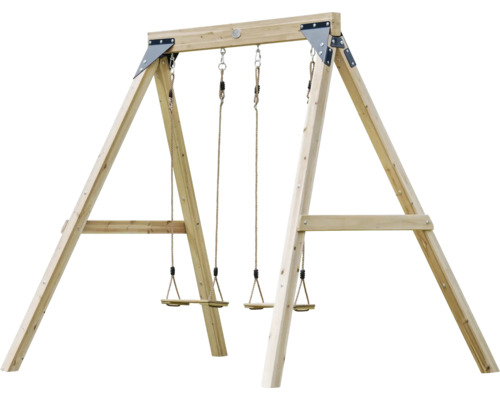 Holzschaukel mit zwei Sitzen für den Garten