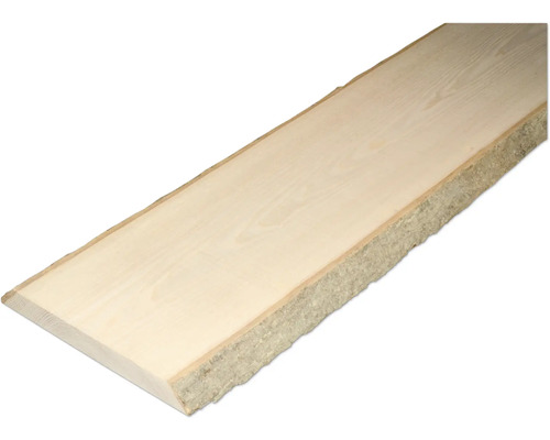 Massivholzbrett Esche roh einseitig unbesäumt mit Baumkante 2000x 150 - 250 x 22 mm Holzbrett mit Baumkante