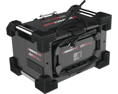 Radio de chantier avec antenne et poignée de transport