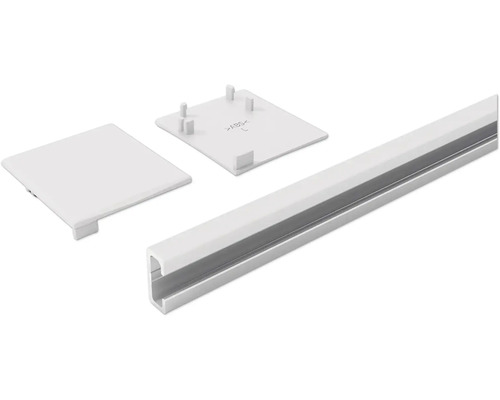 Pertura Profilé d'écartement 10 mm pour ferrure pour porte coulissante Selir argent (EV1) l:4 m Profilé en aluminium avec couvercle en plastique et embouts